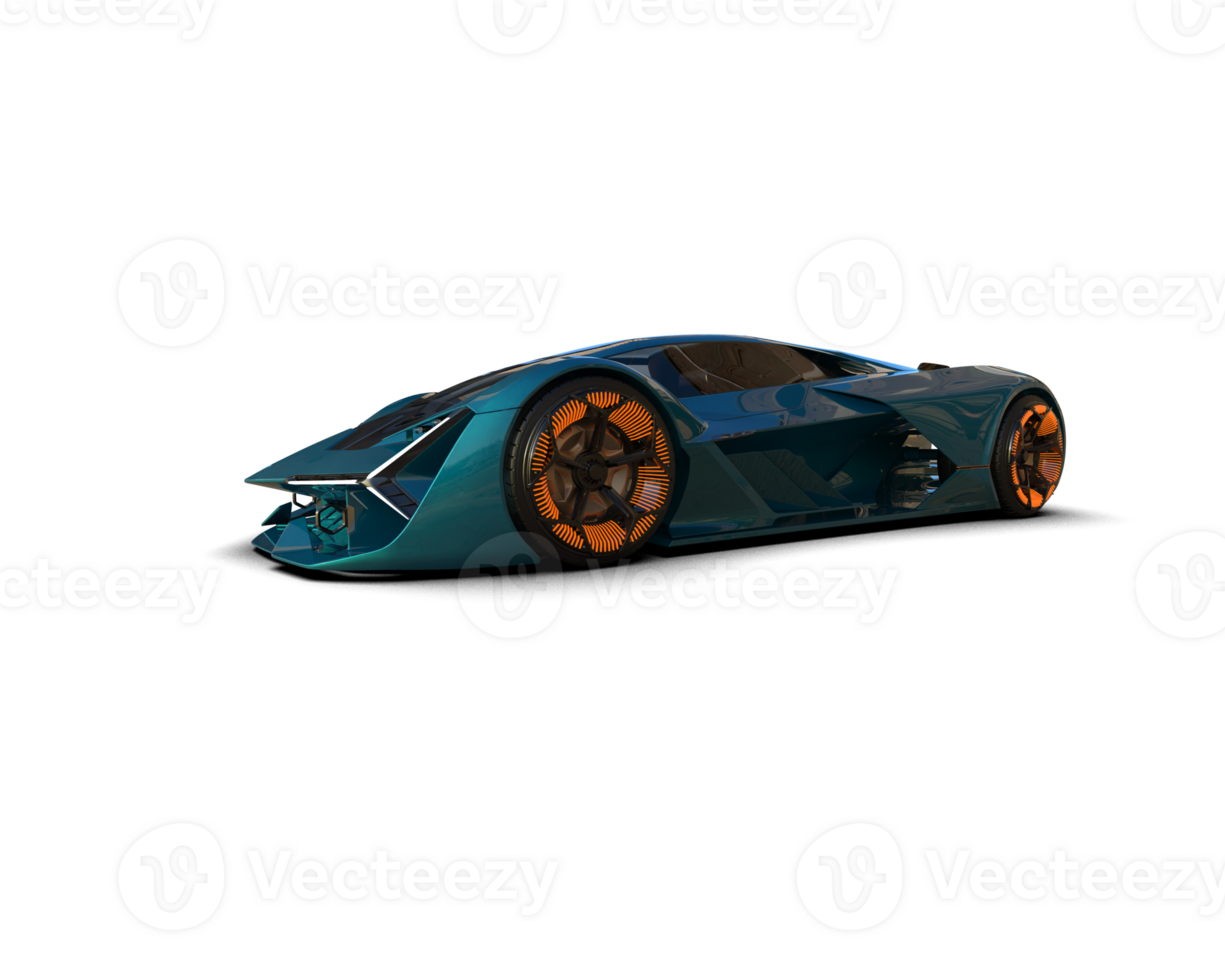 Realistic sport car isolated on background. 3d rendering - illustration png