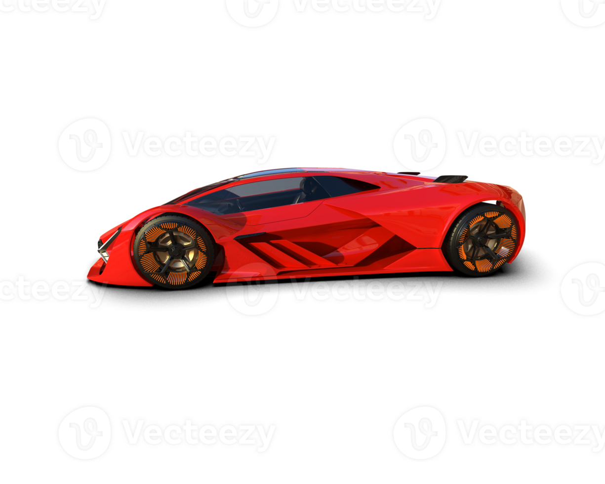 Realistic sport car isolated on background. 3d rendering - illustration png