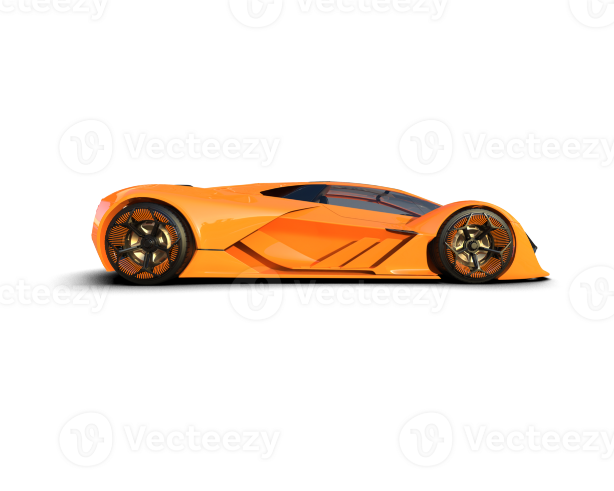 Realistic sport car isolated on background. 3d rendering - illustration png
