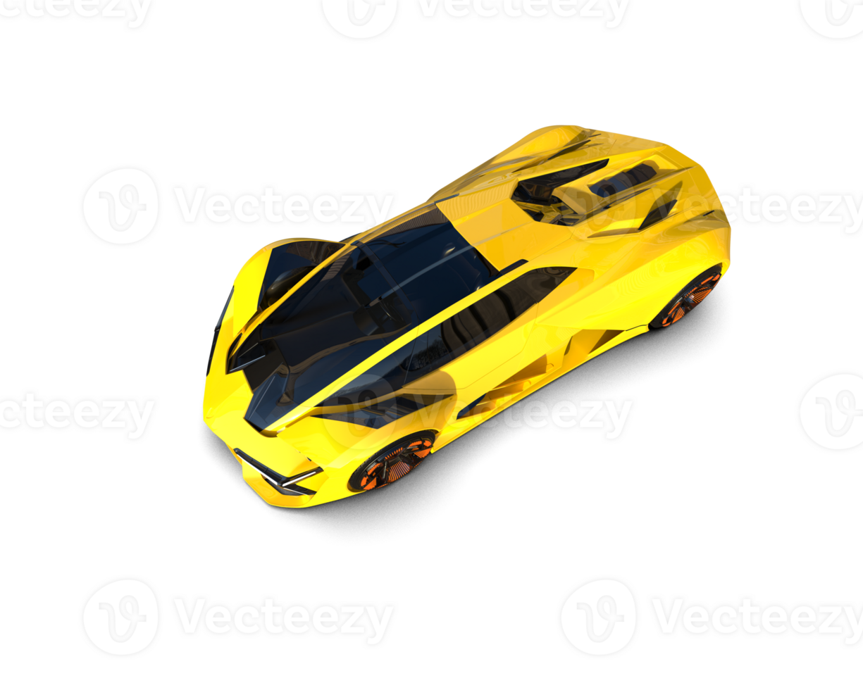 Realistic sport car isolated on background. 3d rendering - illustration png