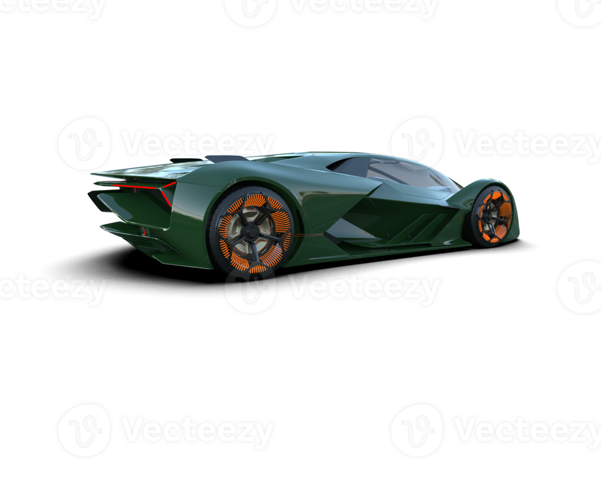 Realistic sport car isolated on background. 3d rendering - illustration png