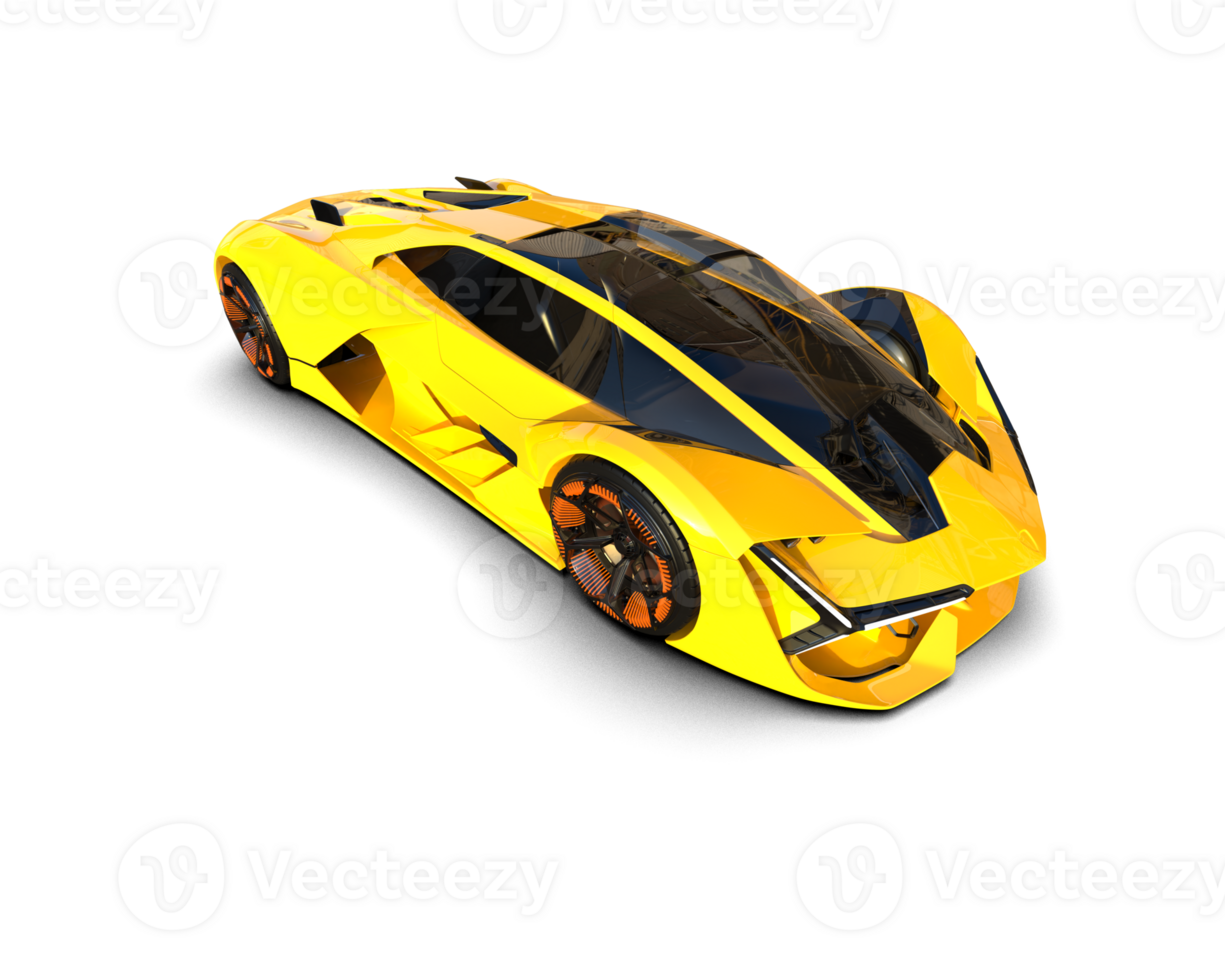 Realistic sport car isolated on background. 3d rendering - illustration png
