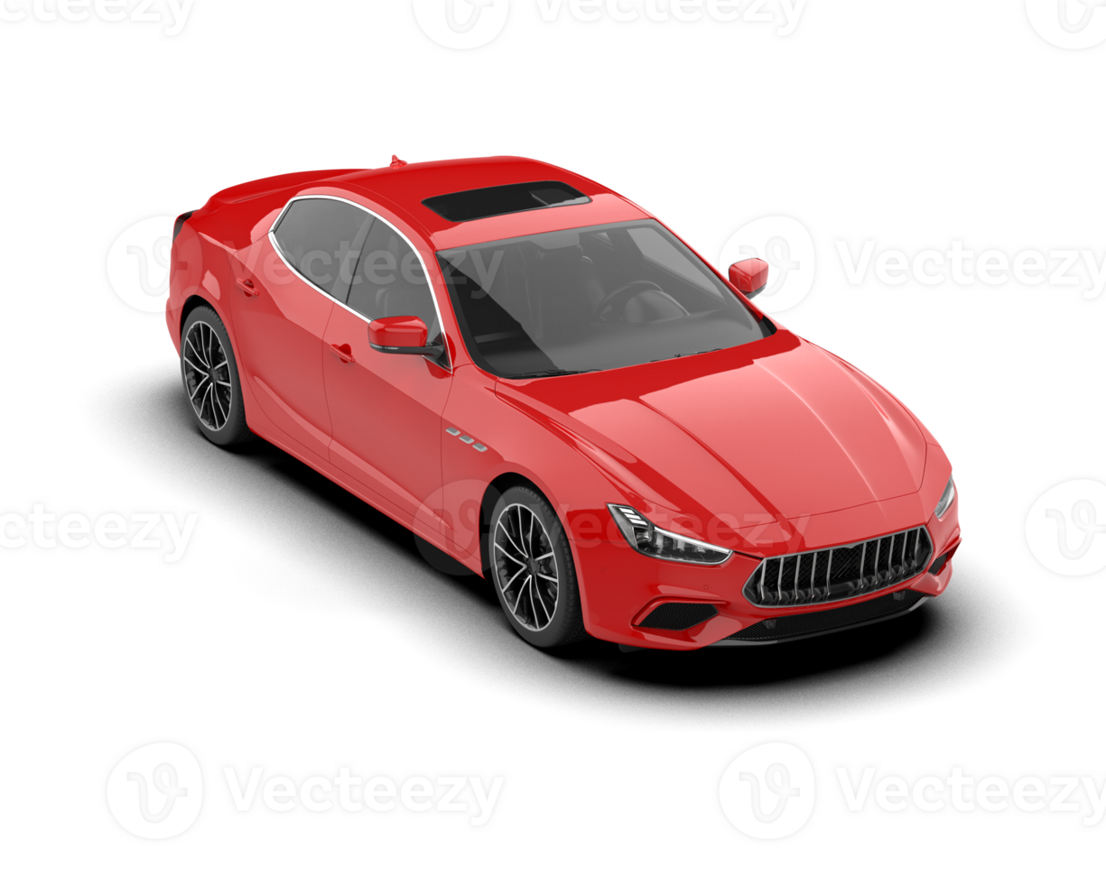 Realistic sport car isolated on background. 3d rendering - illustration png