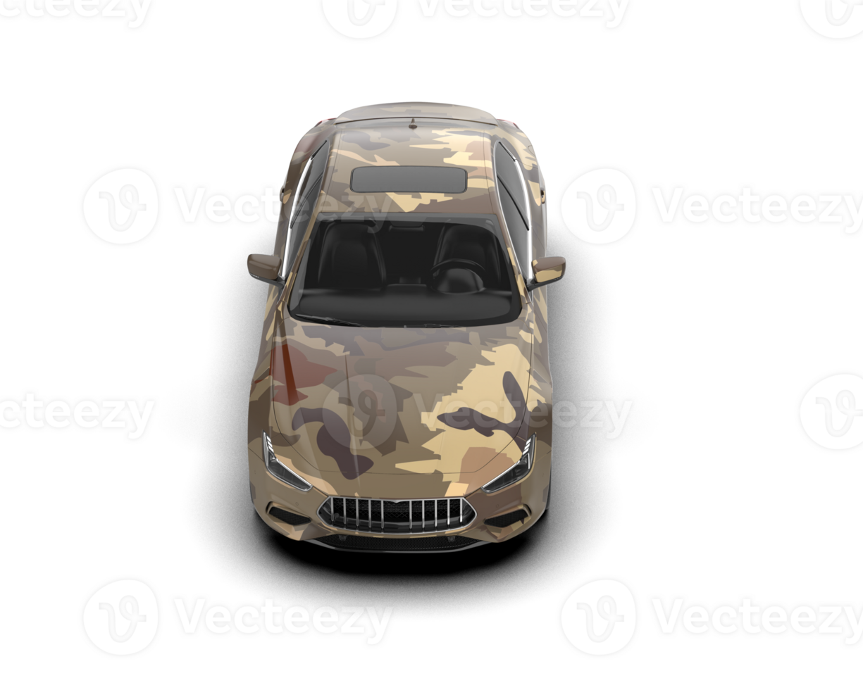 Realistic sport car isolated on background. 3d rendering - illustration png