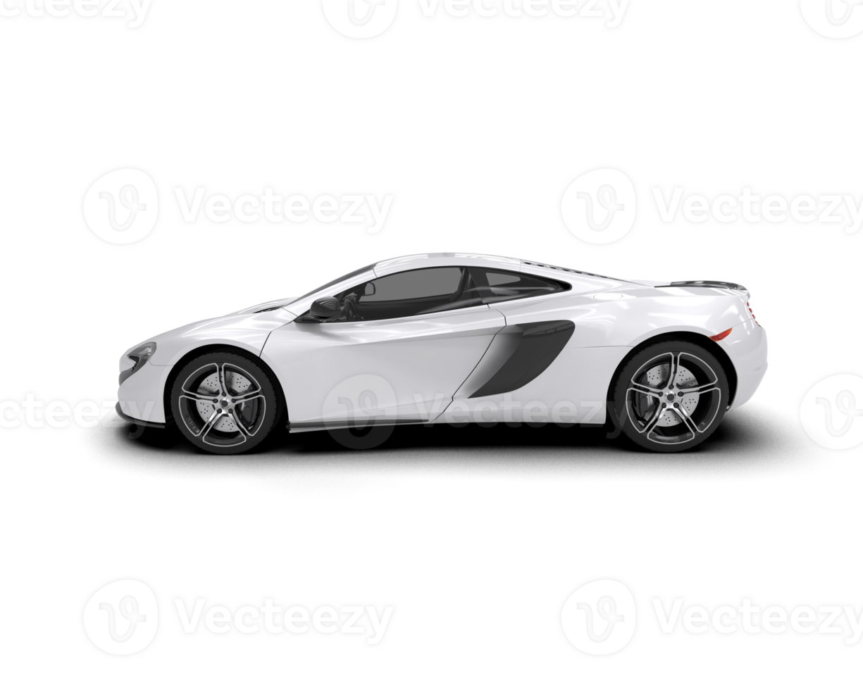 Realistic sport car isolated on background. 3d rendering - illustration png