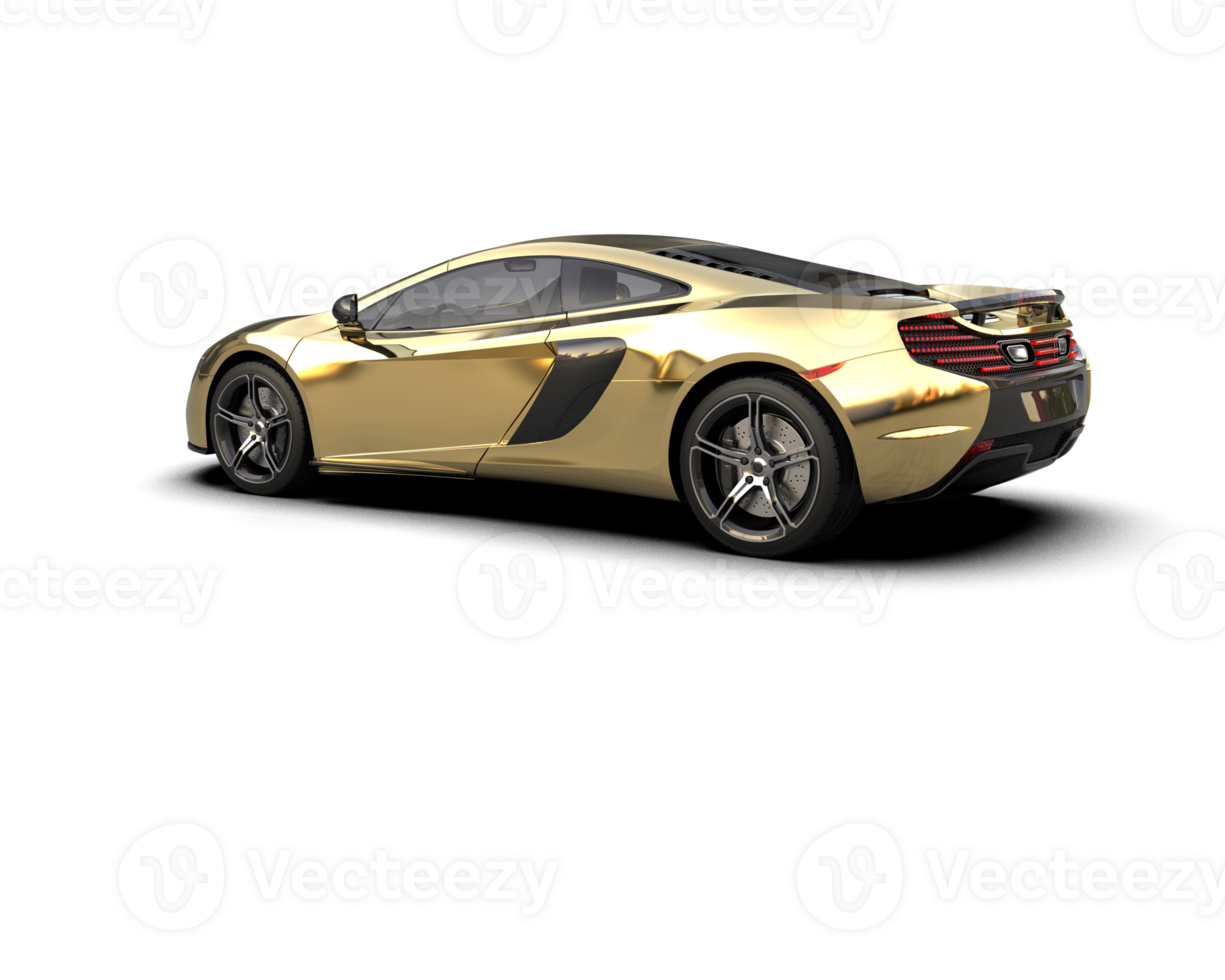 Realistic sport car isolated on background. 3d rendering - illustration png