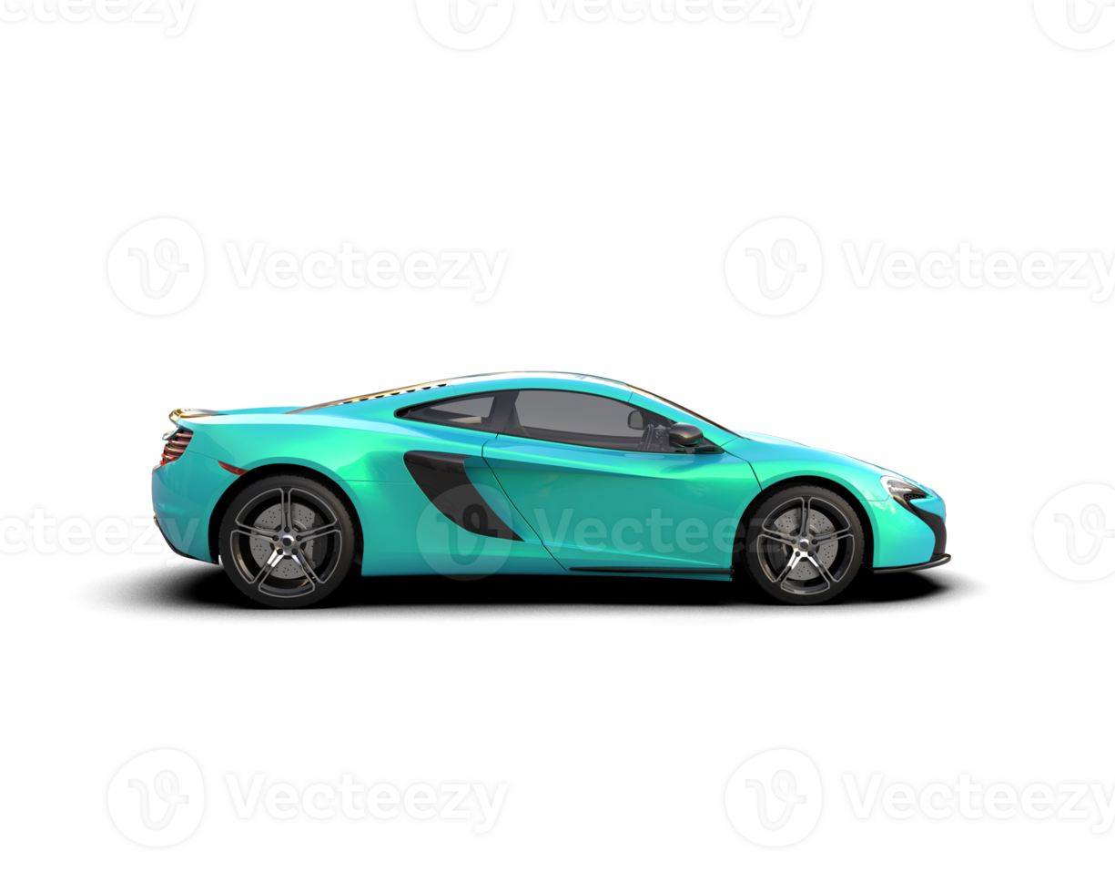 Realistic sport car isolated on background. 3d rendering - illustration png