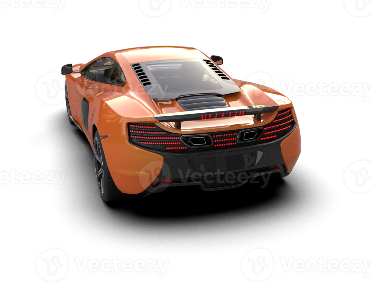 Realistic sport car isolated on background. 3d rendering - illustration png