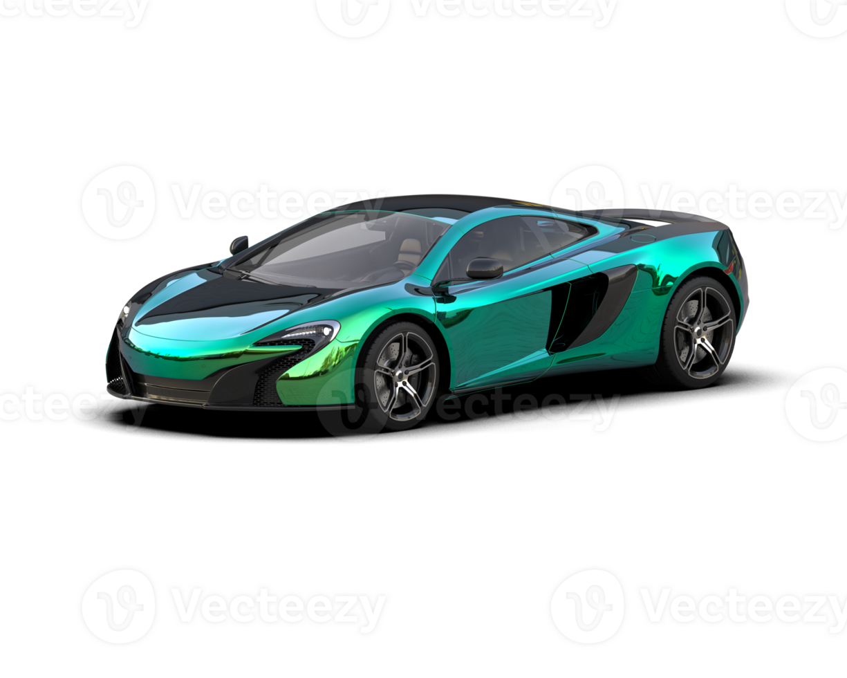 Realistic sport car isolated on background. 3d rendering - illustration png