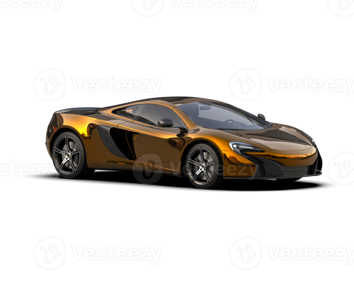 Realistic sport car isolated on background. 3d rendering - illustration png