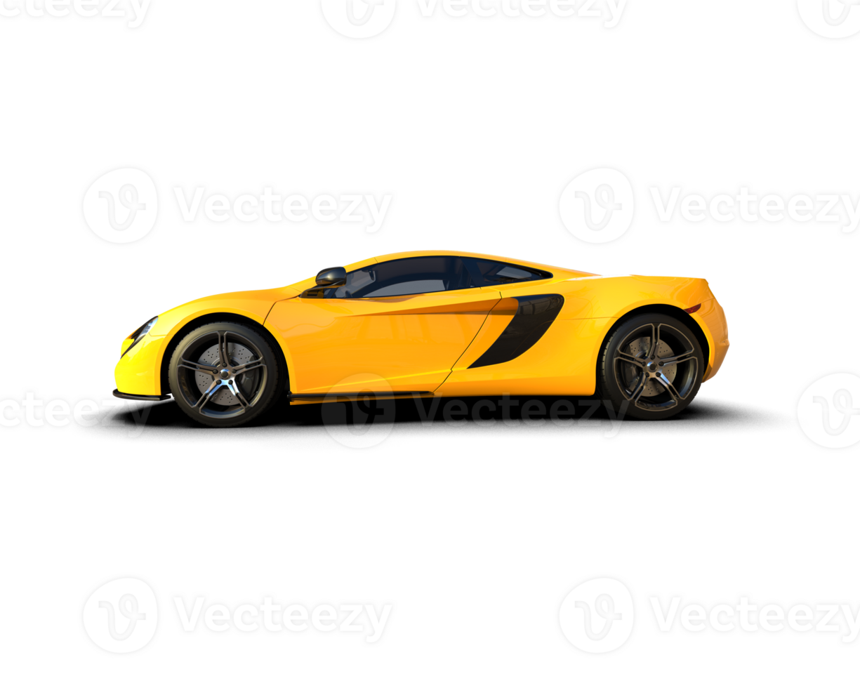 Realistic sport car isolated on background. 3d rendering - illustration png
