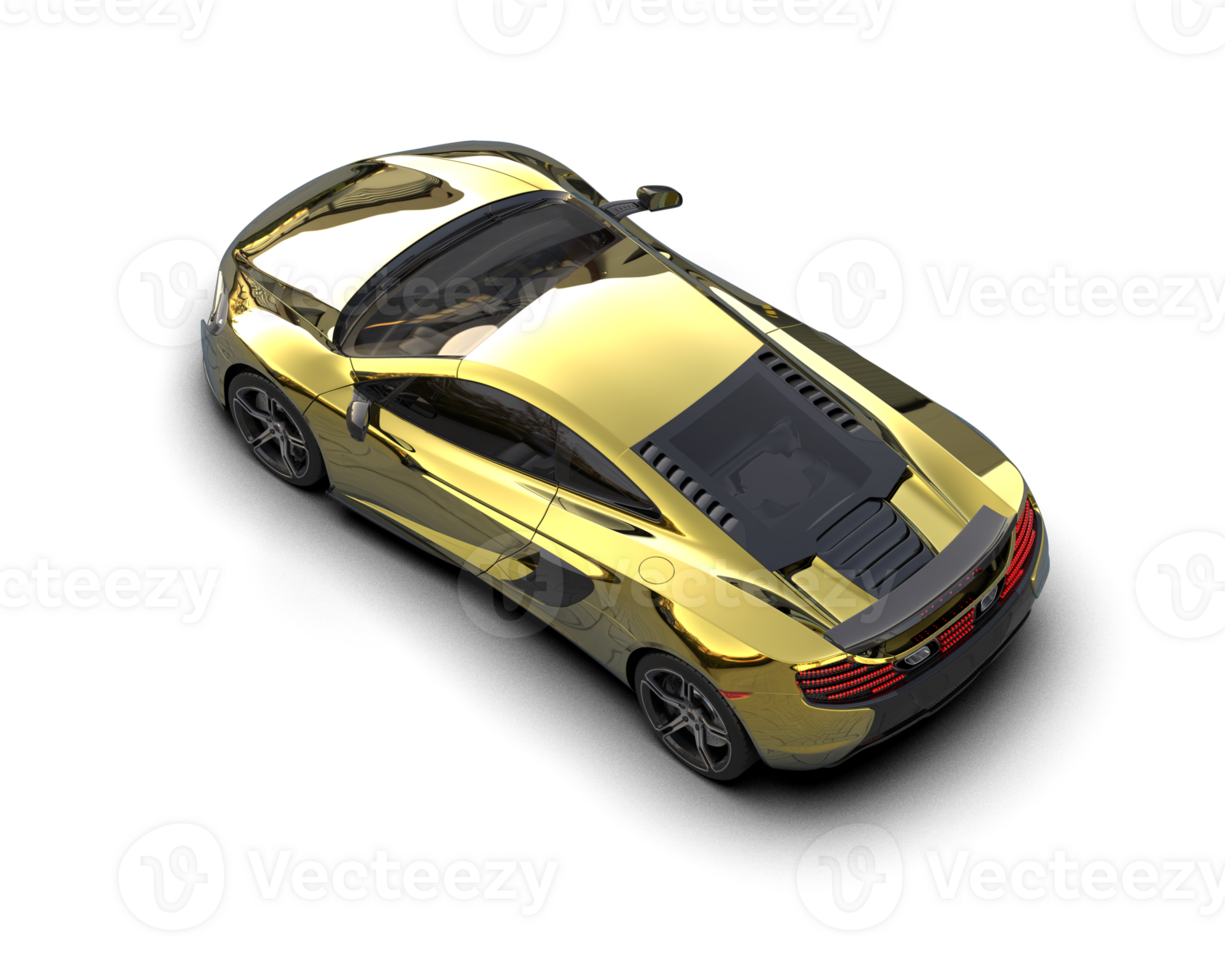 Realistic sport car isolated on background. 3d rendering - illustration png