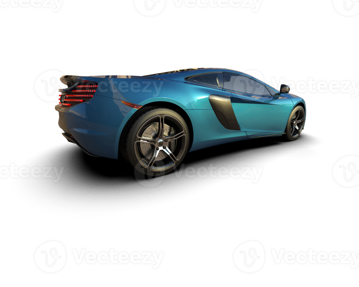Realistic sport car isolated on background. 3d rendering - illustration png