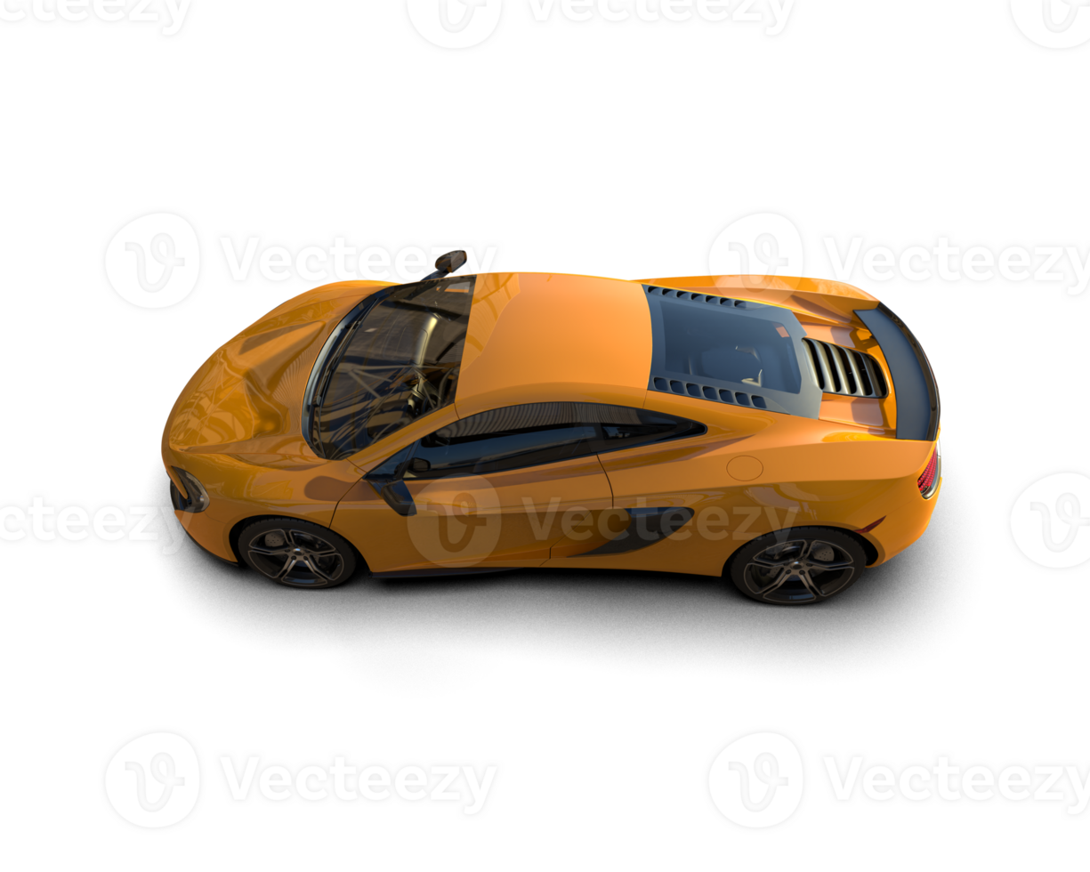 Realistic sport car isolated on background. 3d rendering - illustration png