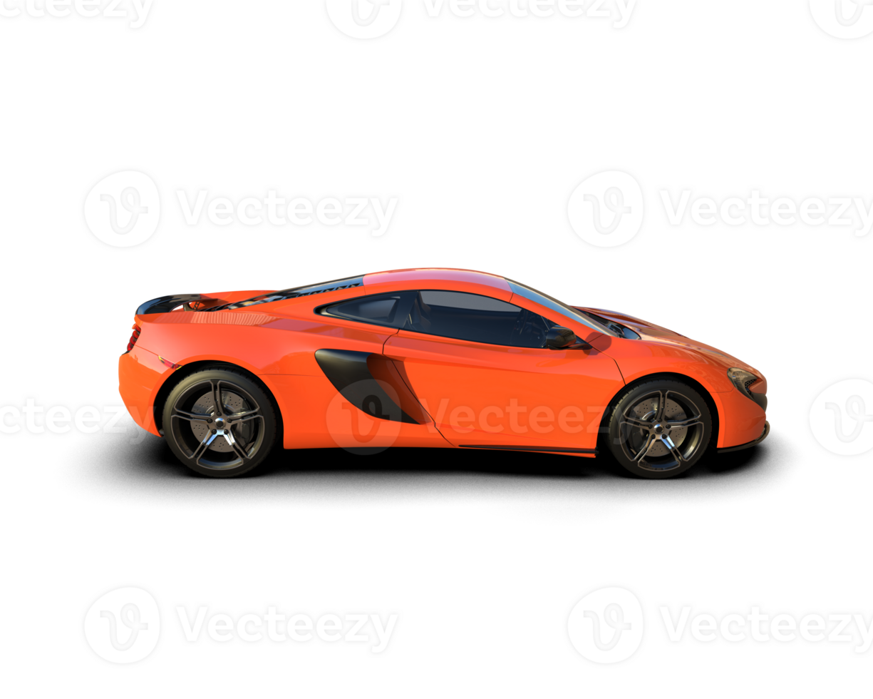 Realistic sport car isolated on background. 3d rendering - illustration png