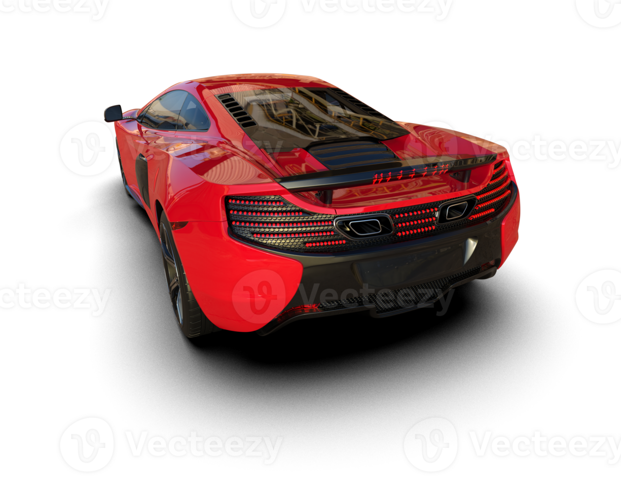 Realistic sport car isolated on background. 3d rendering - illustration png