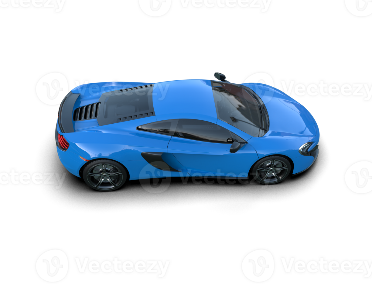 Realistic sport car isolated on background. 3d rendering - illustration png