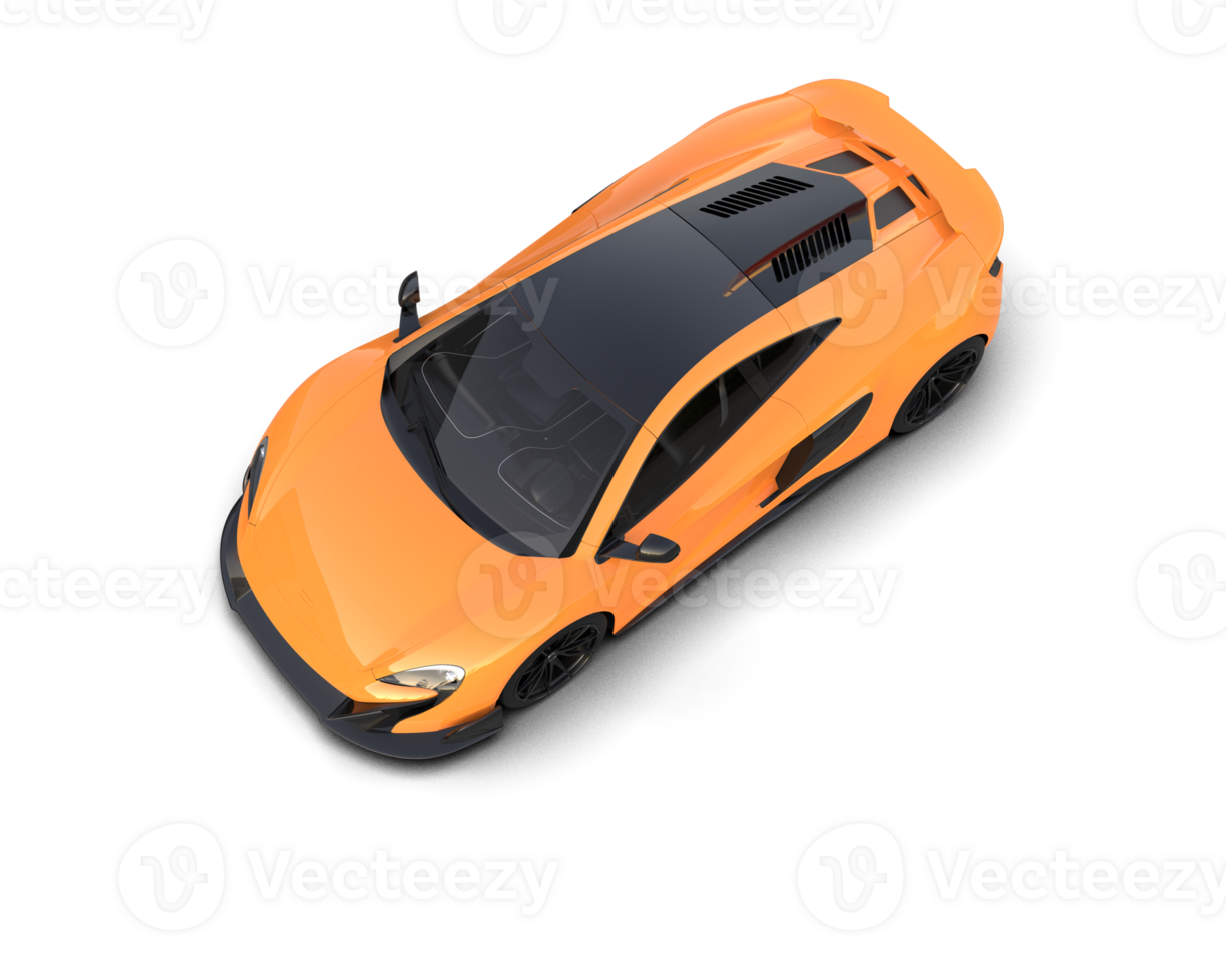 Realistic sport car isolated on background. 3d rendering - illustration png