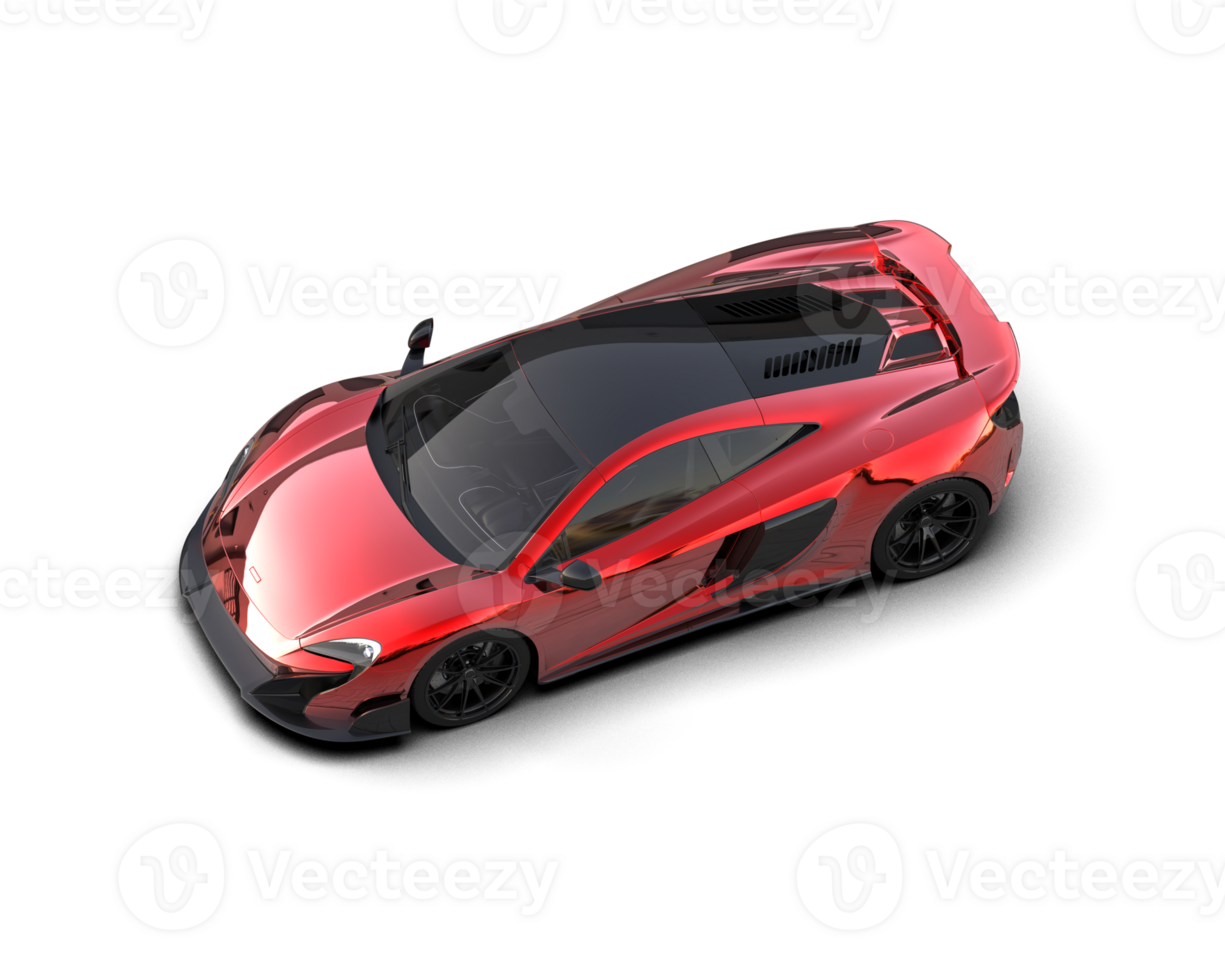 Realistic sport car isolated on background. 3d rendering - illustration png