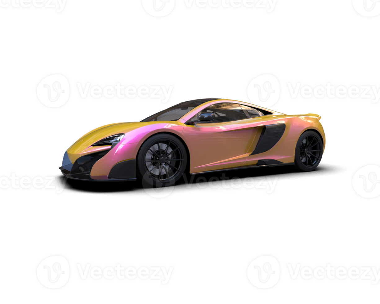 Realistic sport car isolated on background. 3d rendering - illustration png