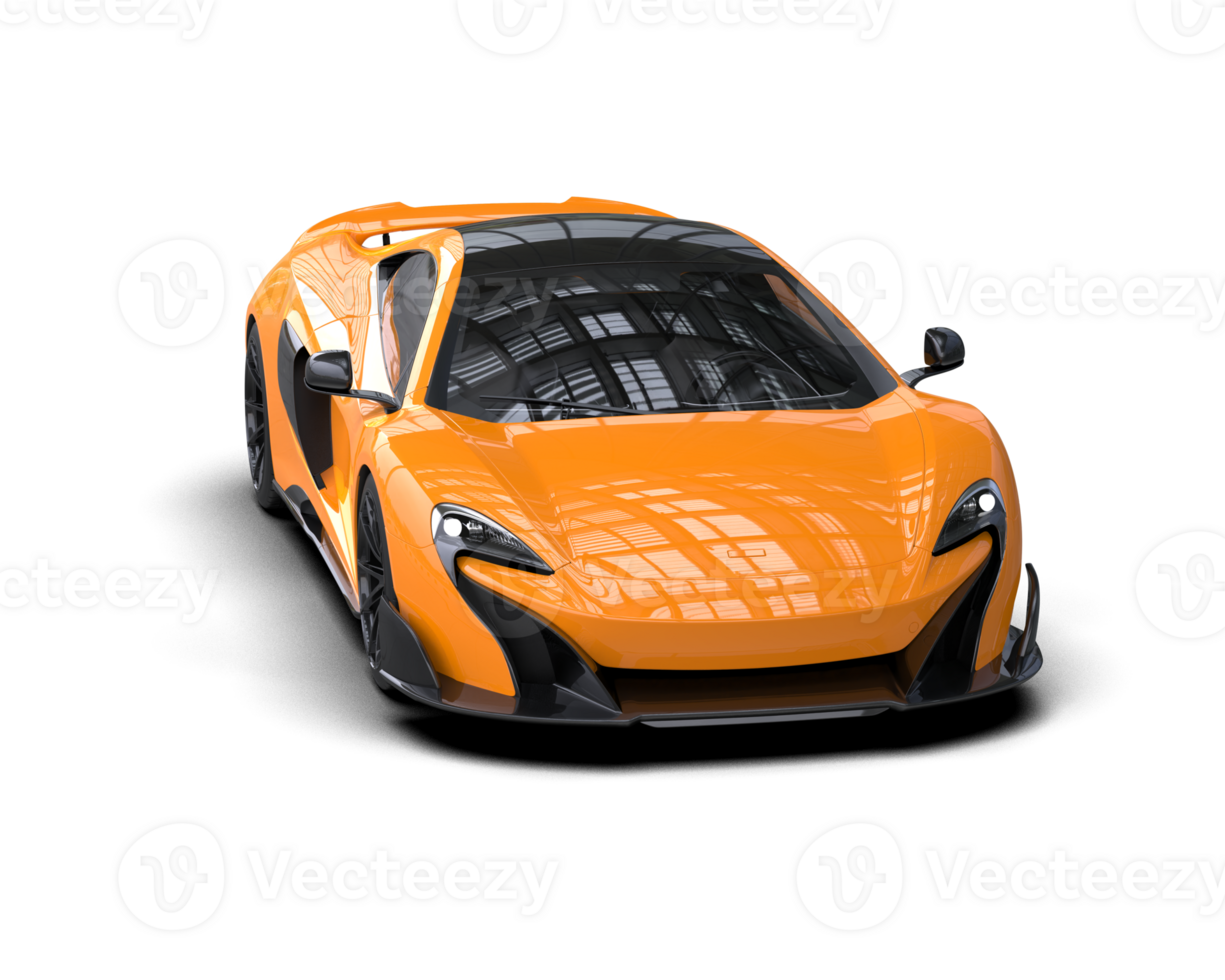 Realistic sport car isolated on background. 3d rendering - illustration png