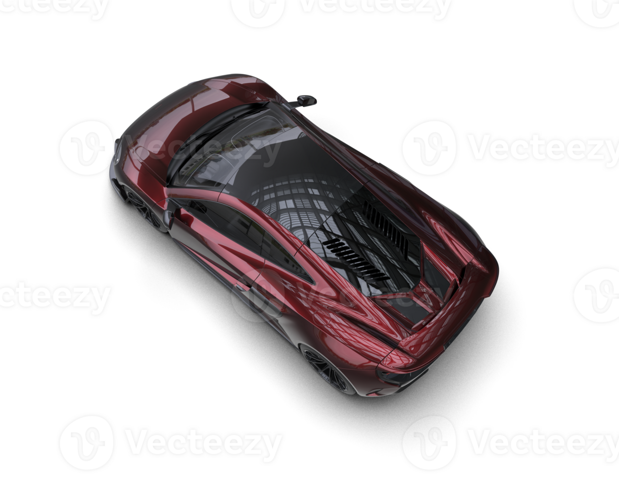 Realistic sport car isolated on background. 3d rendering - illustration png