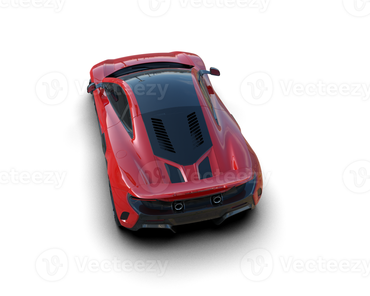 Realistic sport car isolated on background. 3d rendering - illustration png