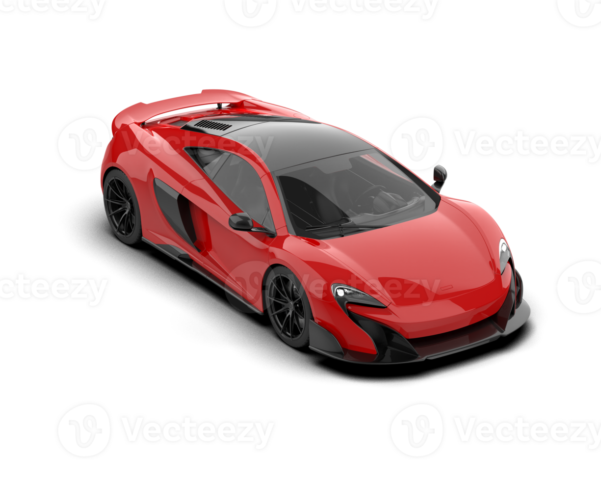 Realistic sport car isolated on background. 3d rendering - illustration png