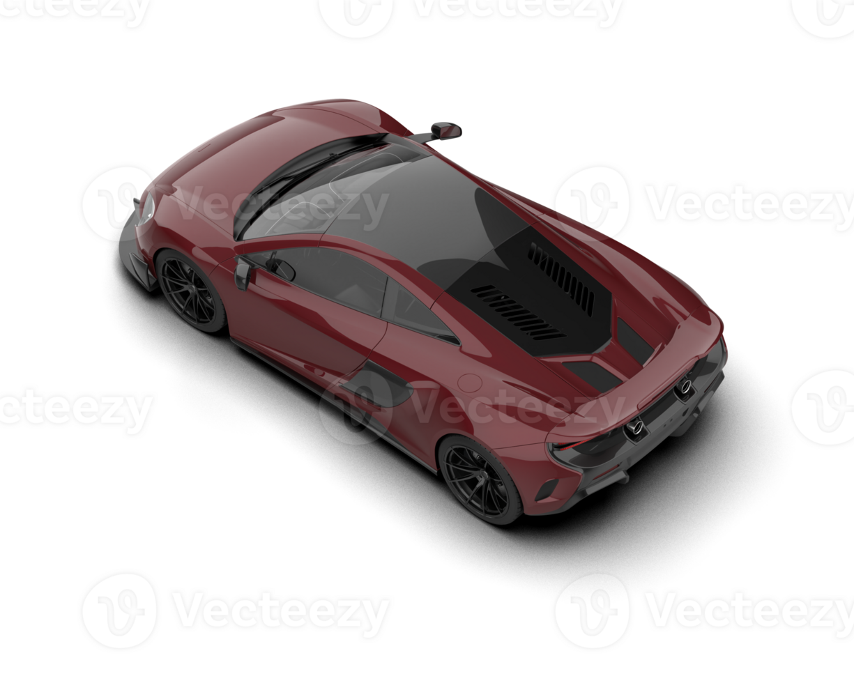 Realistic sport car isolated on background. 3d rendering - illustration png