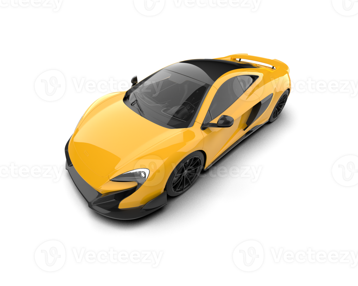 Realistic sport car isolated on background. 3d rendering - illustration png