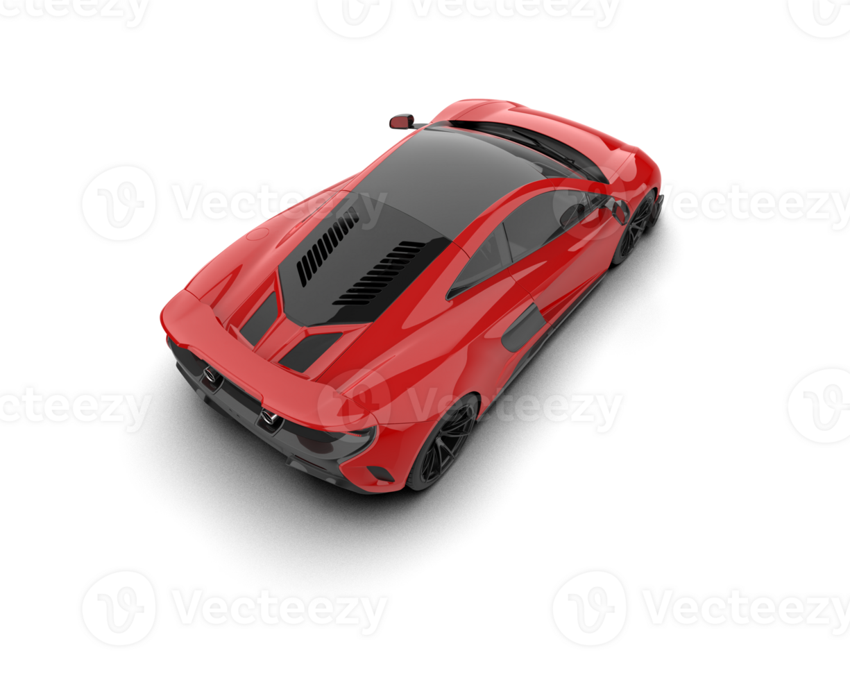 Realistic sport car isolated on background. 3d rendering - illustration png