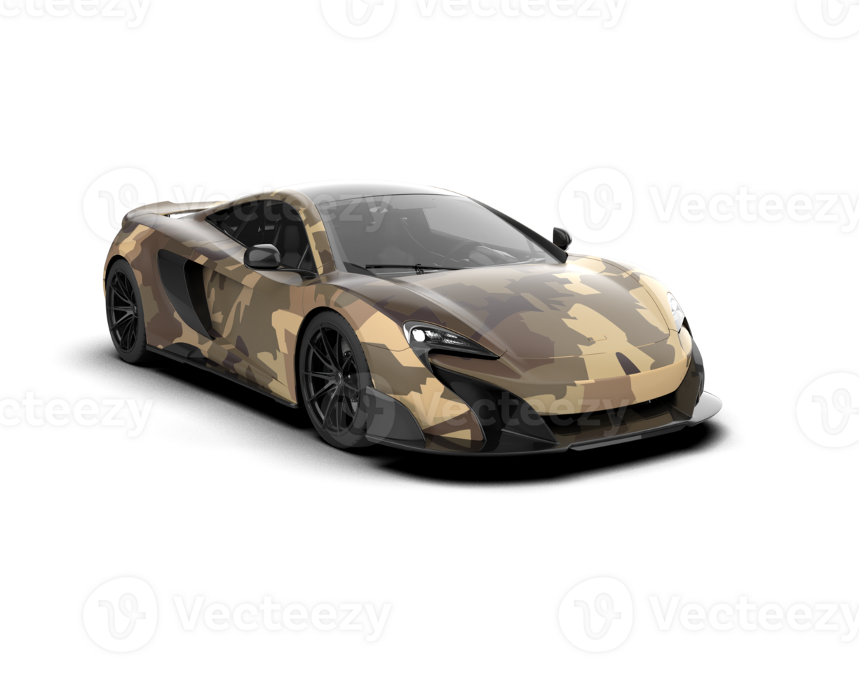 Realistic sport car isolated on background. 3d rendering - illustration png