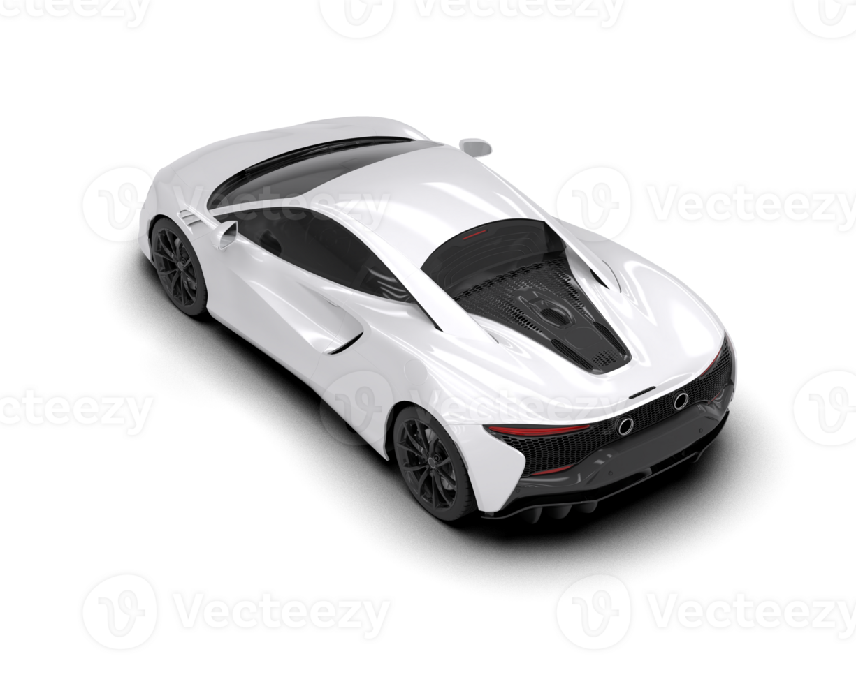 Realistic sport car isolated on background. 3d rendering - illustration png