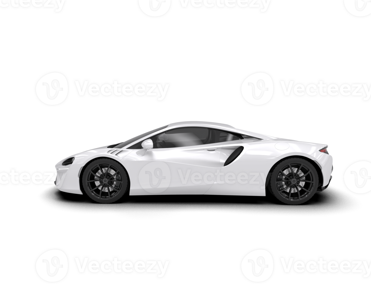 Realistic sport car isolated on background. 3d rendering - illustration png