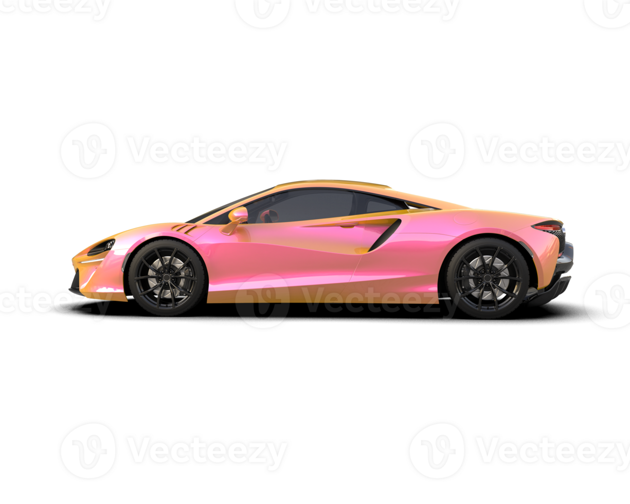 Realistic sport car isolated on background. 3d rendering - illustration png