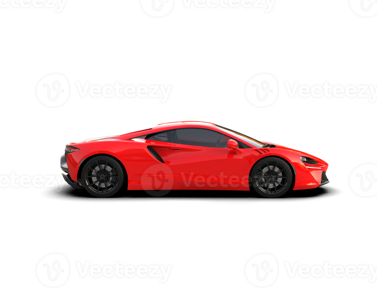 Realistic sport car isolated on background. 3d rendering - illustration png