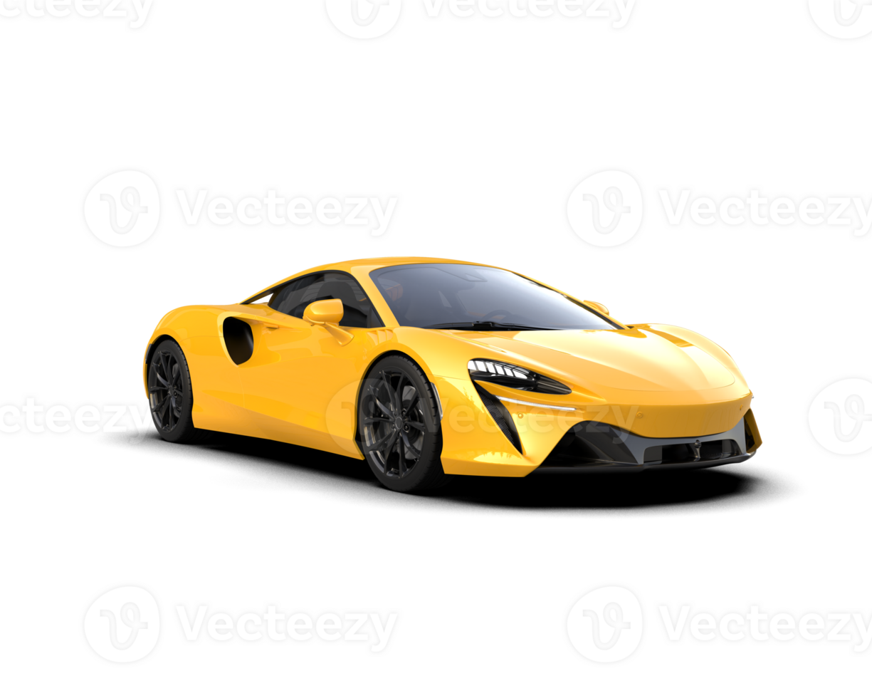 Realistic sport car isolated on background. 3d rendering - illustration png