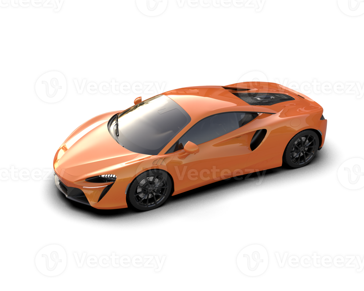 Realistic sport car isolated on background. 3d rendering - illustration png