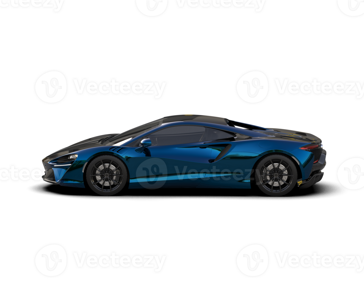 Realistic sport car isolated on background. 3d rendering - illustration png