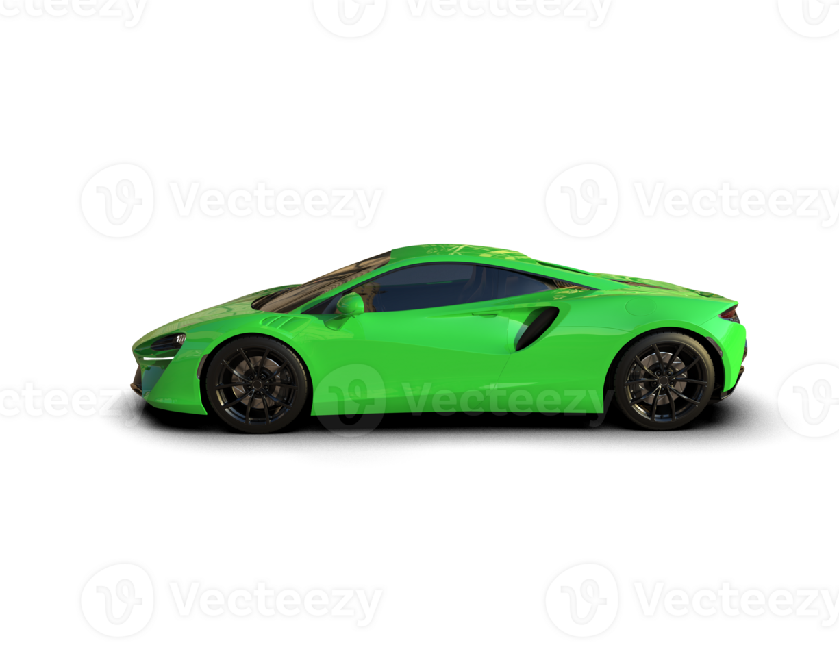 Realistic sport car isolated on background. 3d rendering - illustration png
