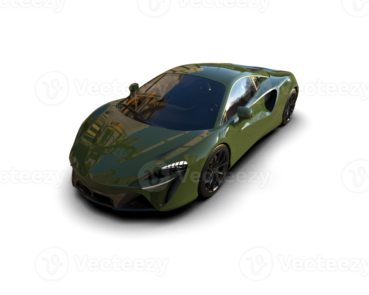 Realistic sport car isolated on background. 3d rendering - illustration png
