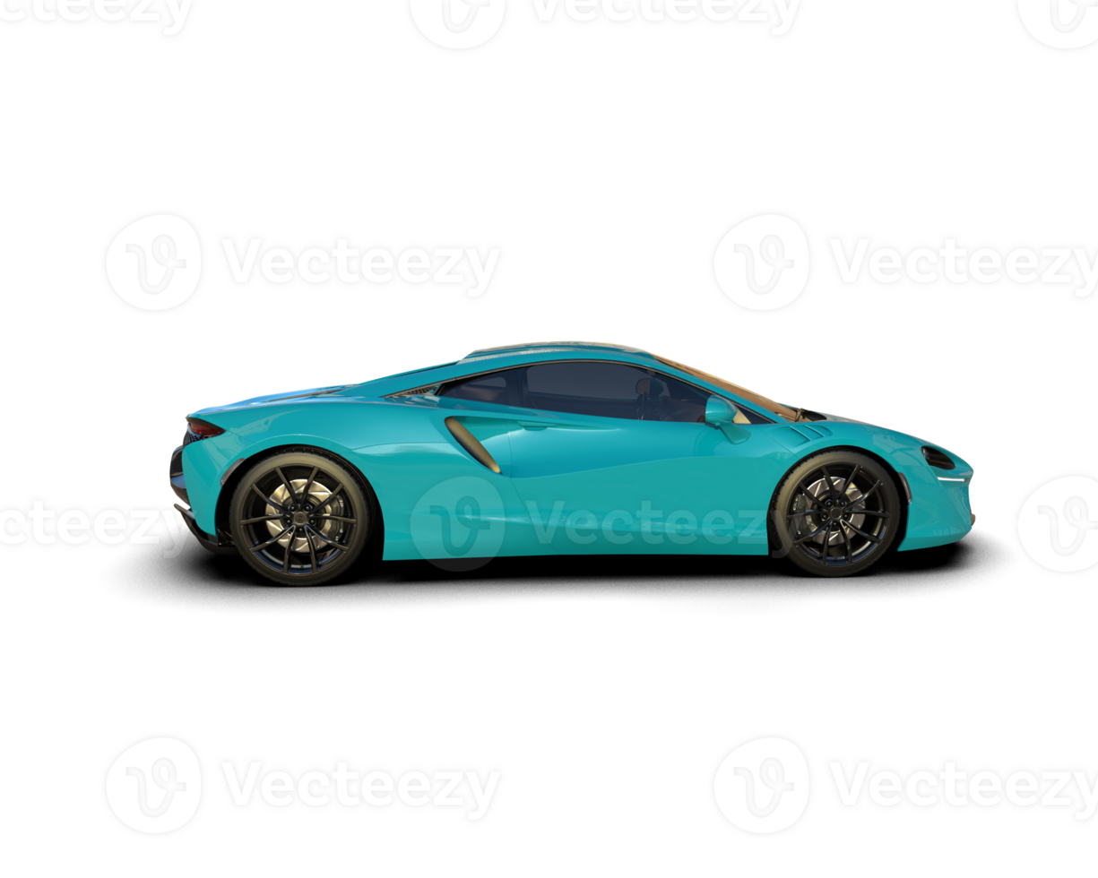 Realistic sport car isolated on background. 3d rendering - illustration png