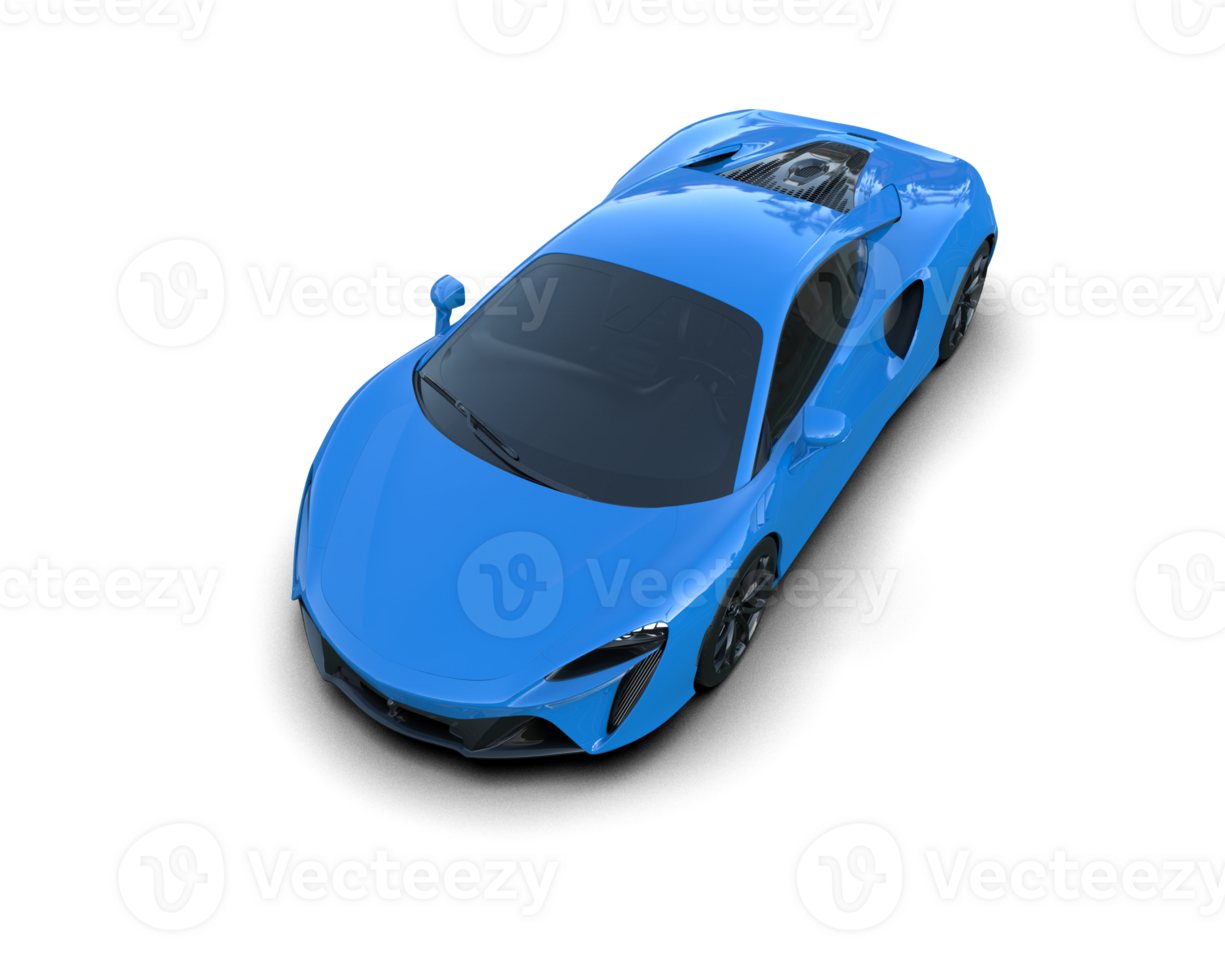 Realistic sport car isolated on background. 3d rendering - illustration png