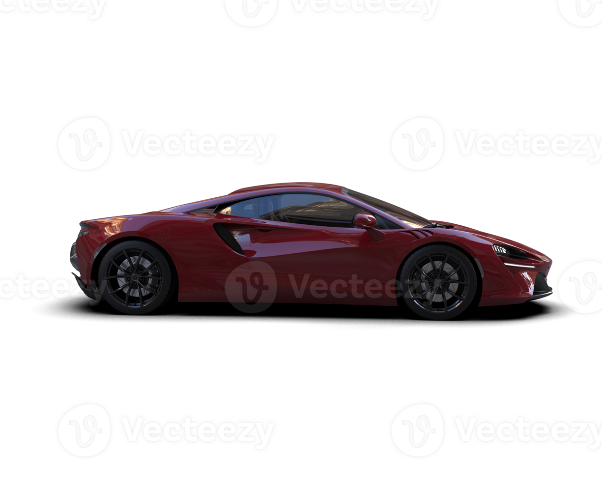 Realistic sport car isolated on background. 3d rendering - illustration png