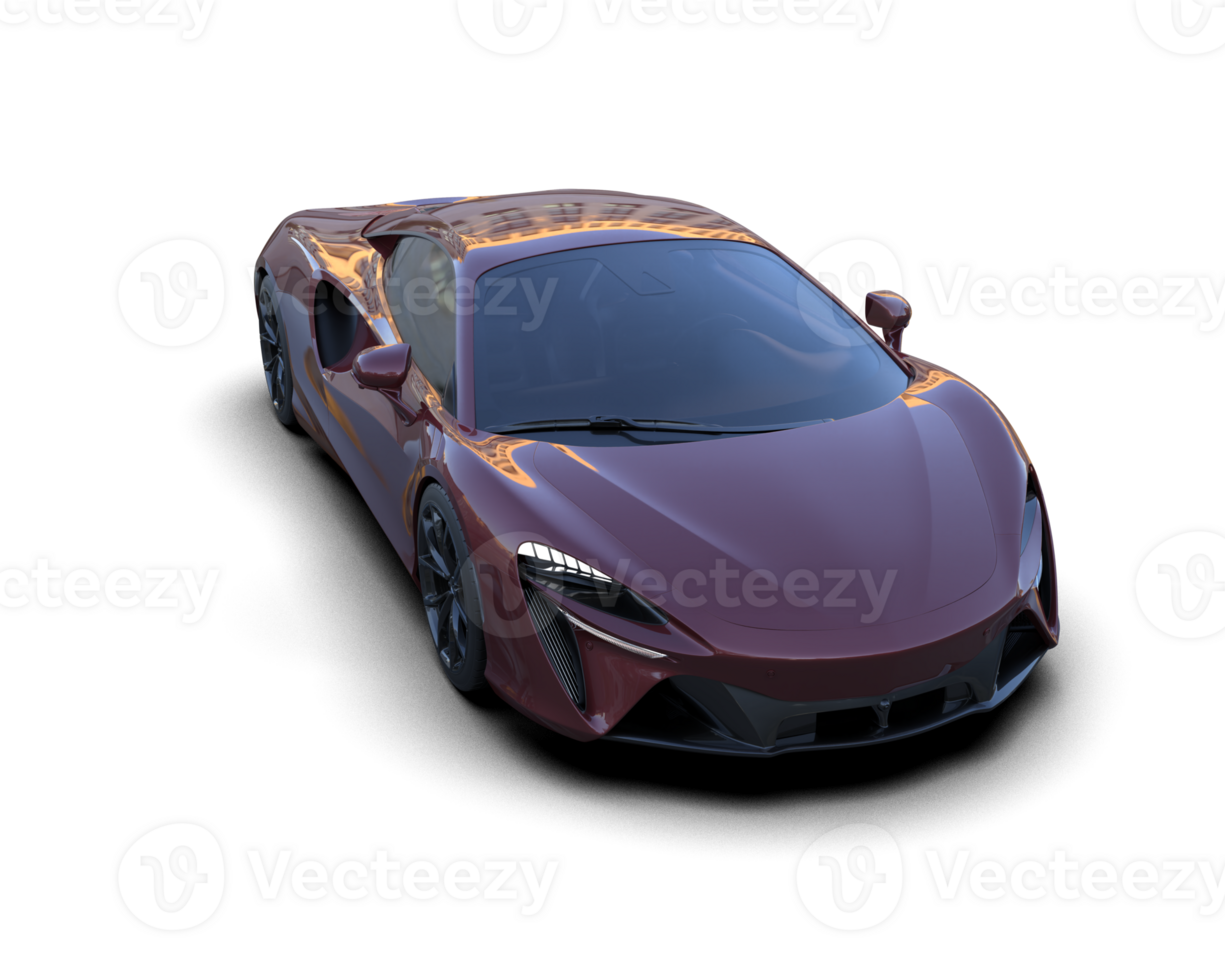 Realistic sport car isolated on background. 3d rendering - illustration png