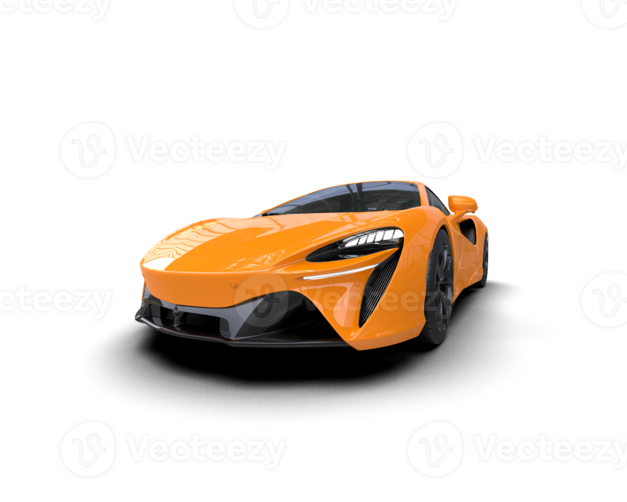 Realistic sport car isolated on background. 3d rendering - illustration png