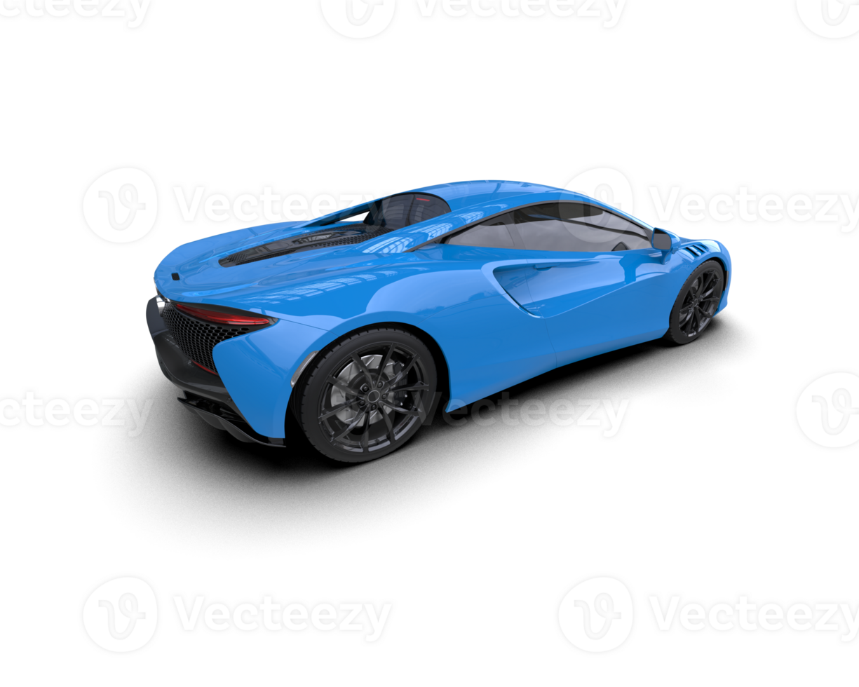 Realistic sport car isolated on background. 3d rendering - illustration png