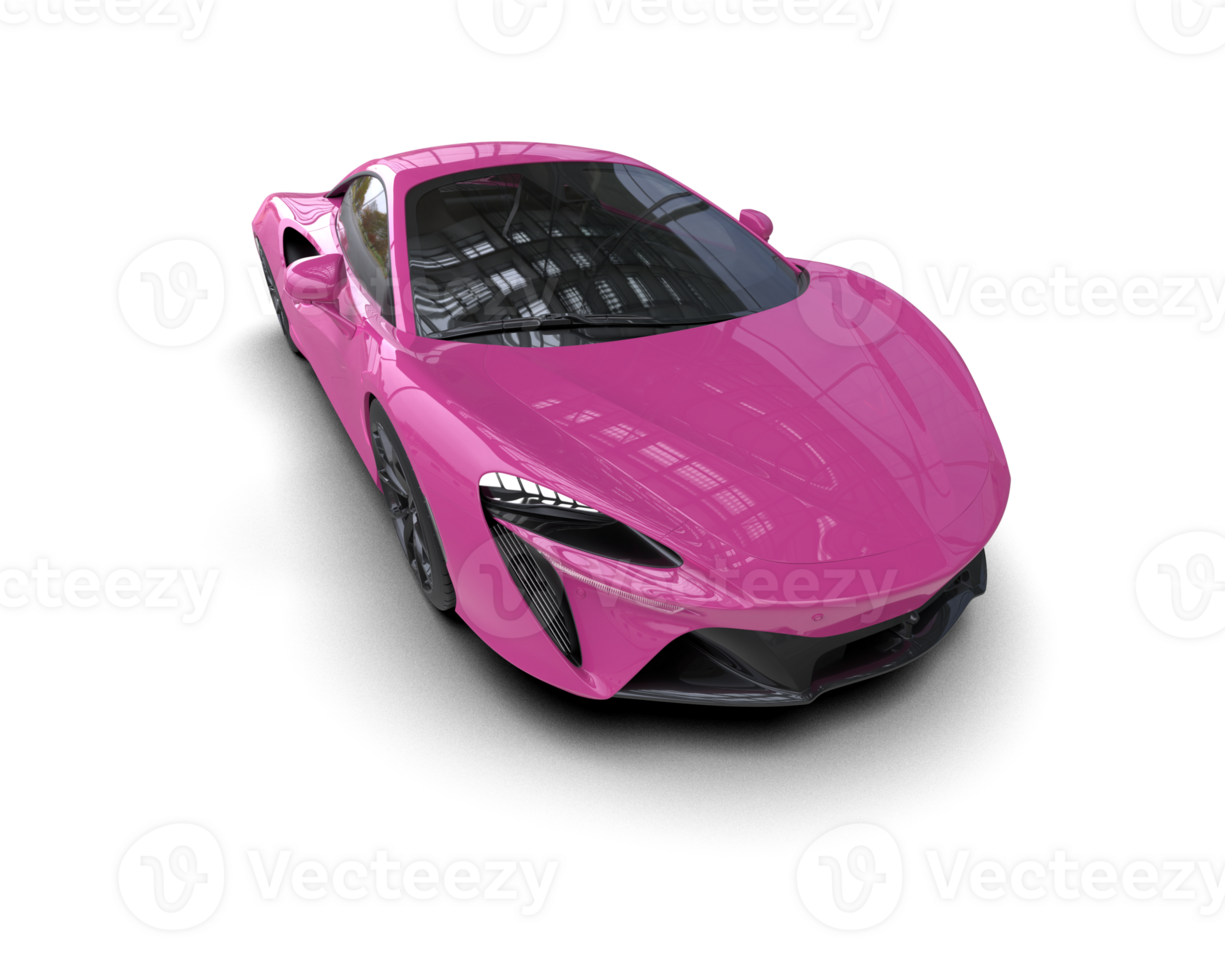 Realistic sport car isolated on background. 3d rendering - illustration png