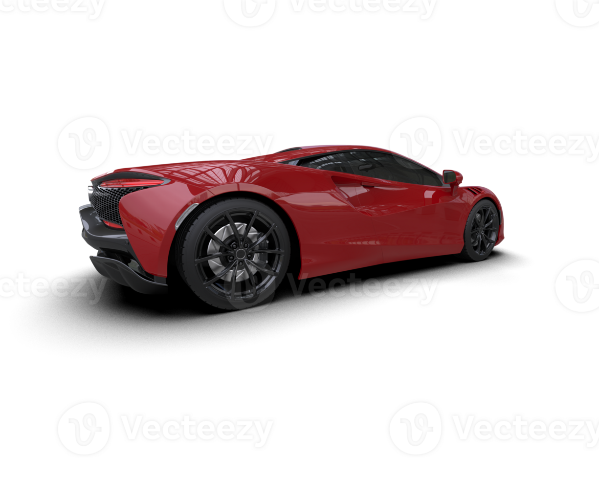 Realistic sport car isolated on background. 3d rendering - illustration png