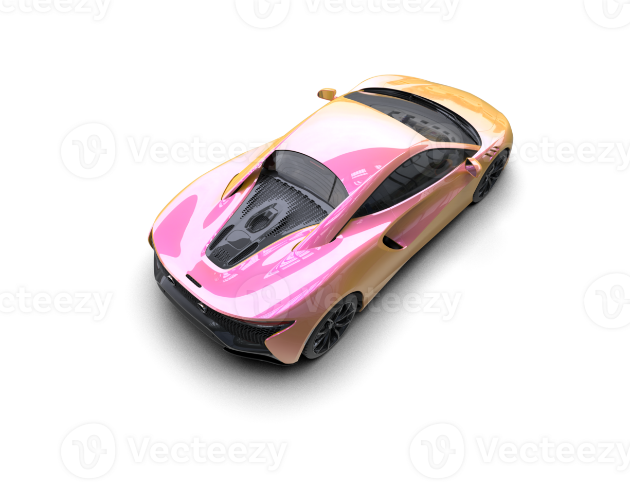 Realistic sport car isolated on background. 3d rendering - illustration png